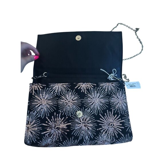 JESSICA MCCLINTOCK Starburst Sequin Crossbody Bag NEW NWT - Picture 4 of 7